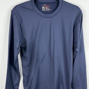 Watson's Activewear T Shirt Size S Blue Long Sleeve Crew Neck Tagless Stretch